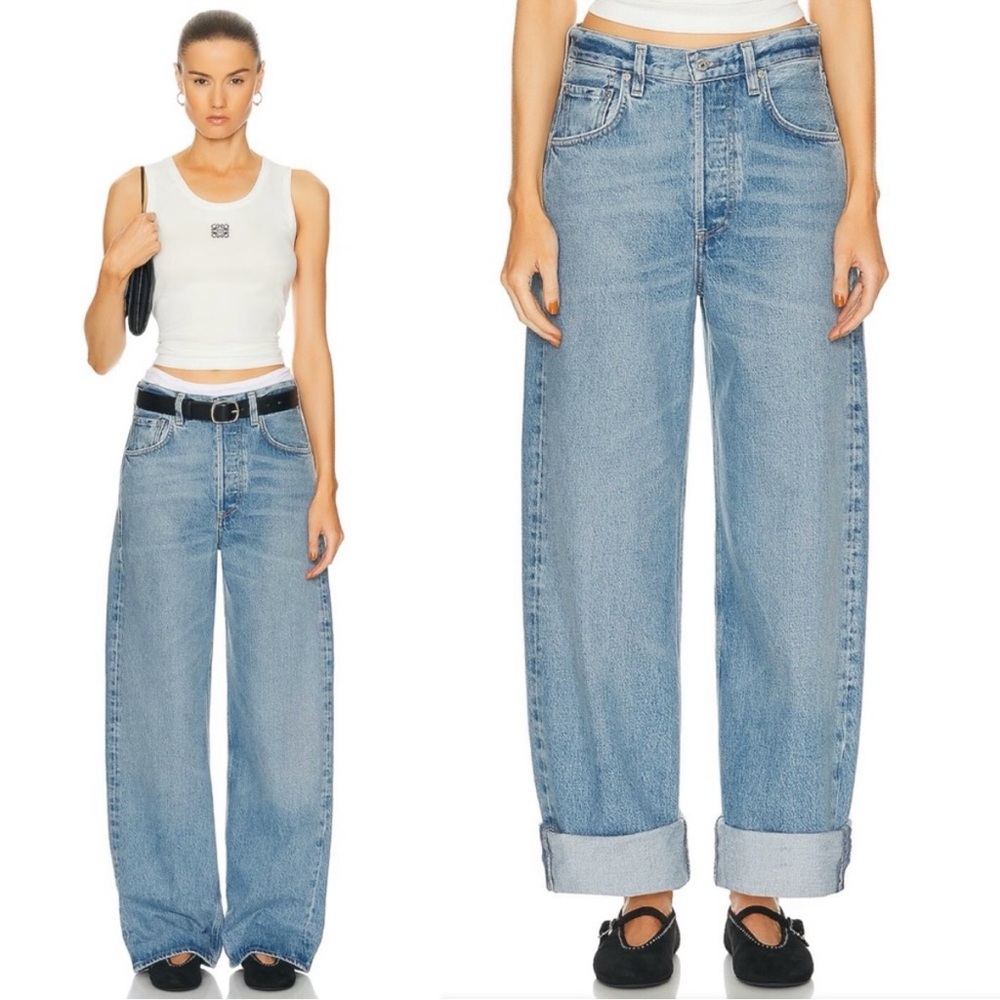 Citizens Of Humanity Light Wash High-Rise Wide Leg Jeans
